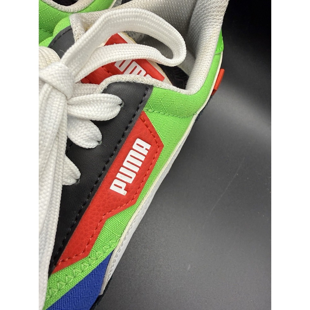 PUMA Kid's Future Rider Play On Sneakers Shoes 372349-01 Green Blue Red 5.5C✅Des - Picture 7 of 9